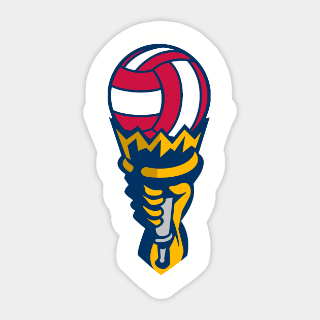 Logo Torch Sticker by metro volleyball events